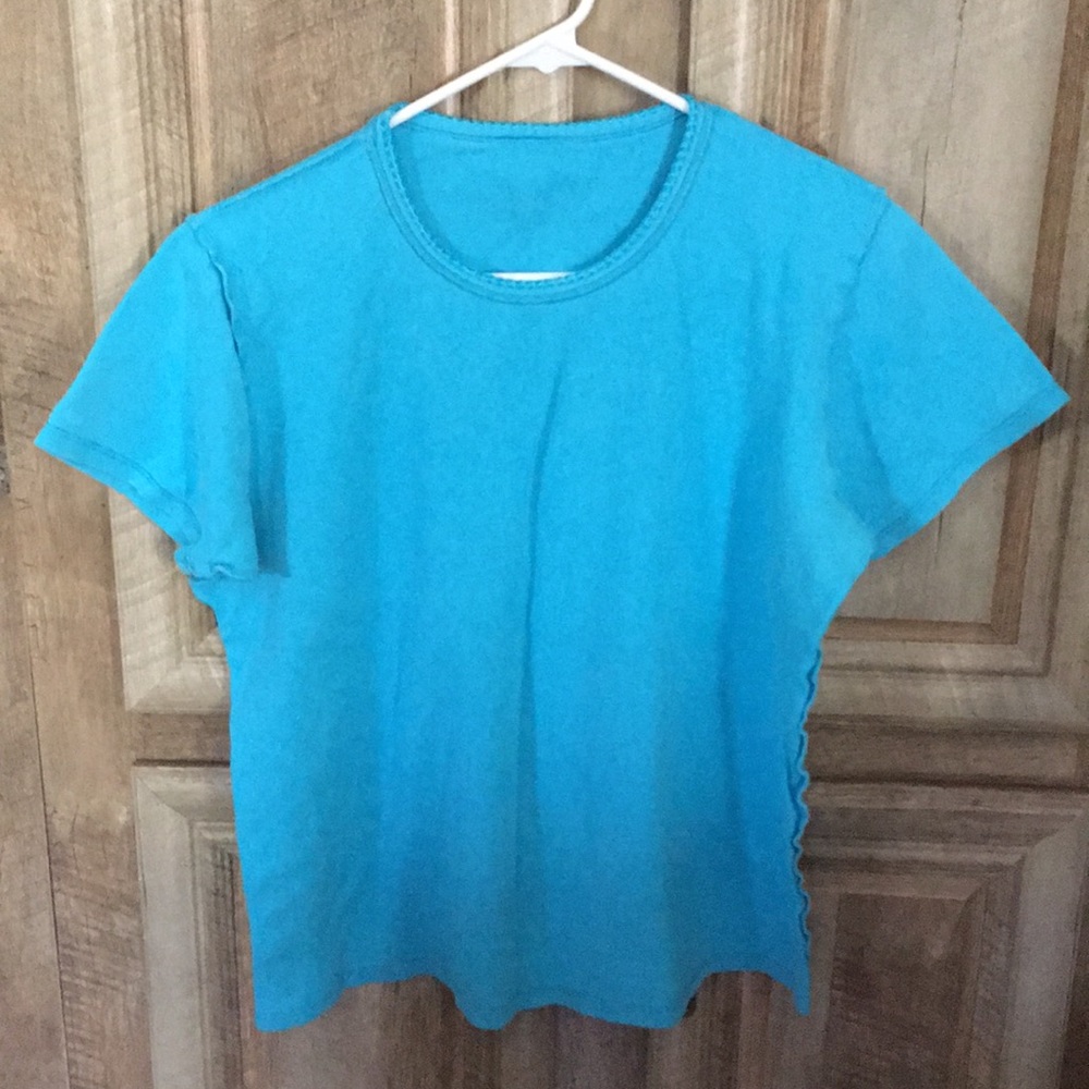 Terrific Turquoise Blue Color Short Sleeve T-Shirt